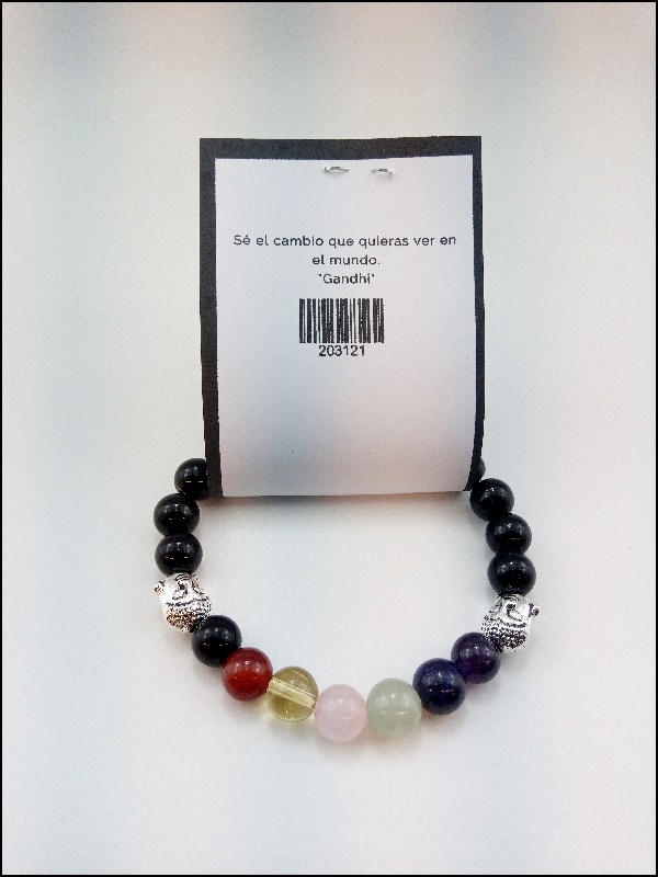 Pulsera de piedras elástica