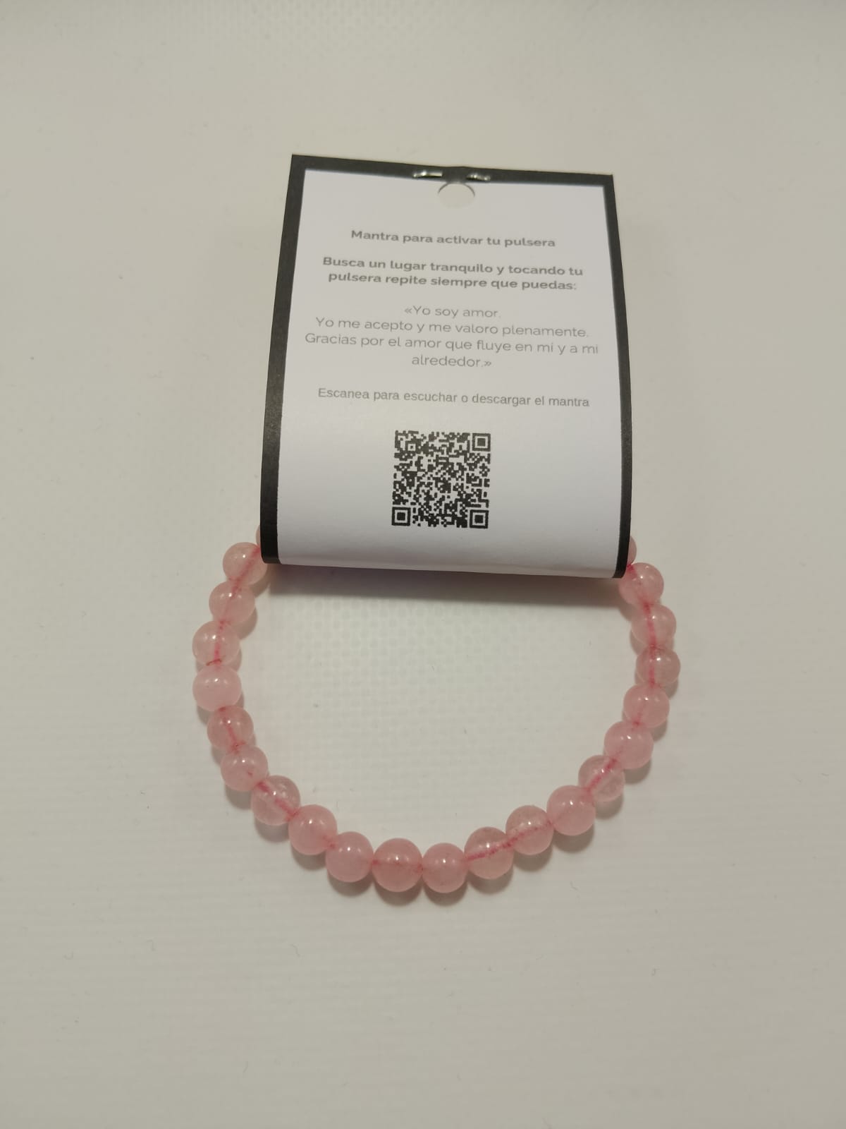 Pulsera de piedras Cuarzo rosa 6mm