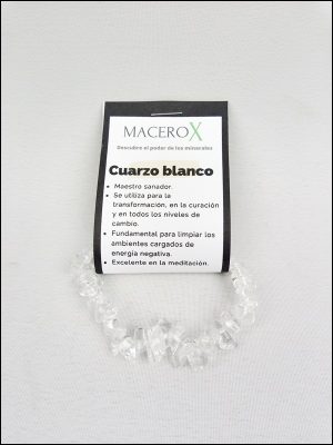 Pulsera chip Cuarzo Blanco