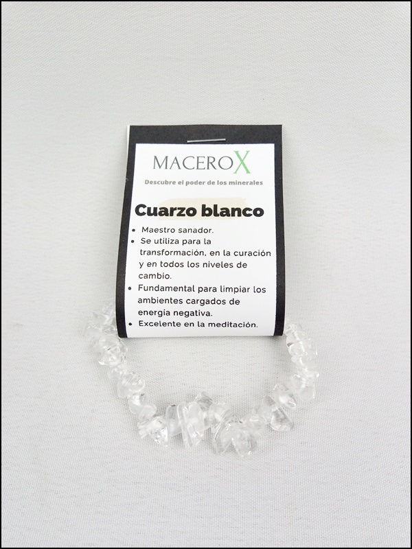 Pulsera chip Cuarzo Blanco