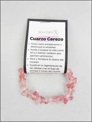 Pulsera chip Cuarzo Cerezo