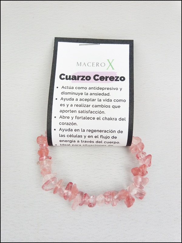 Pulsera chip Cuarzo Cerezo