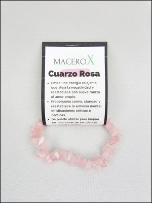 Pulsera chip Cuarzo Rosa