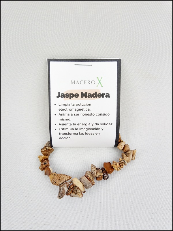 Pulsera chip Jaspe Madera
