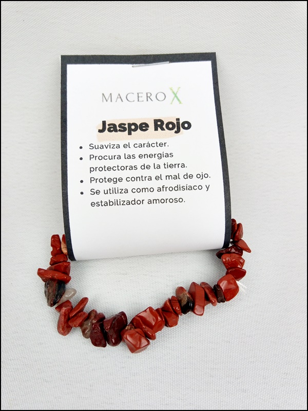 Pulsera chip r Jaspe rojo