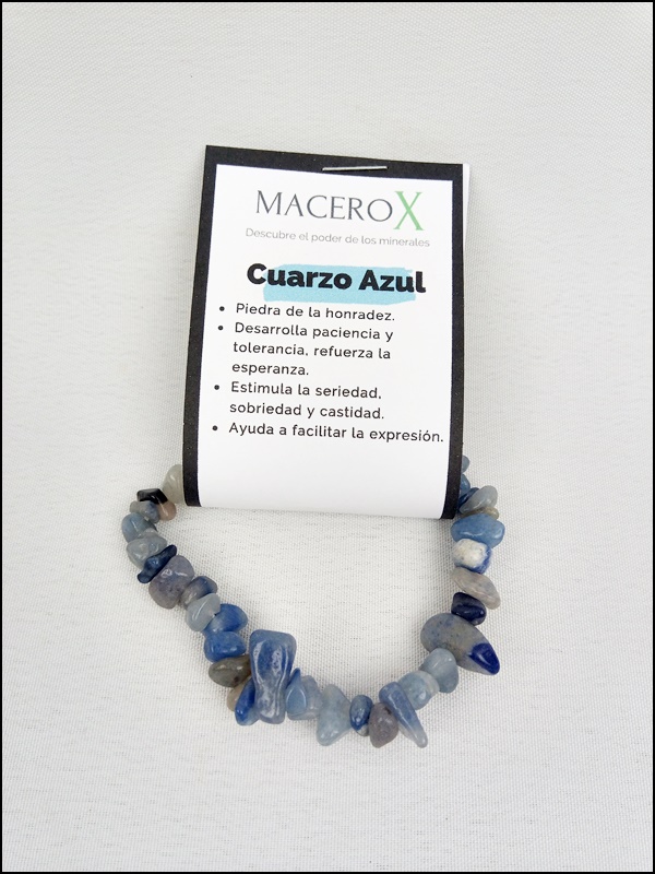Pulsera chip Cuarzo azul
