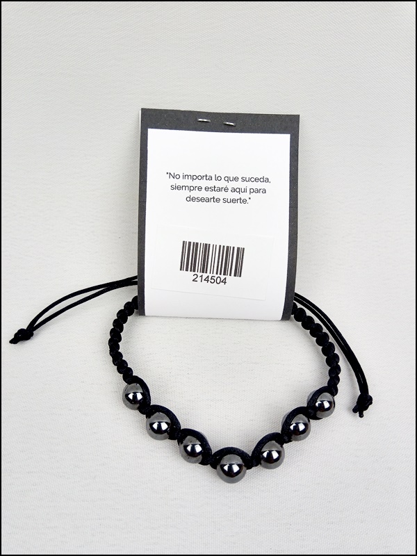 Pulsera Hematita nudo corredizo