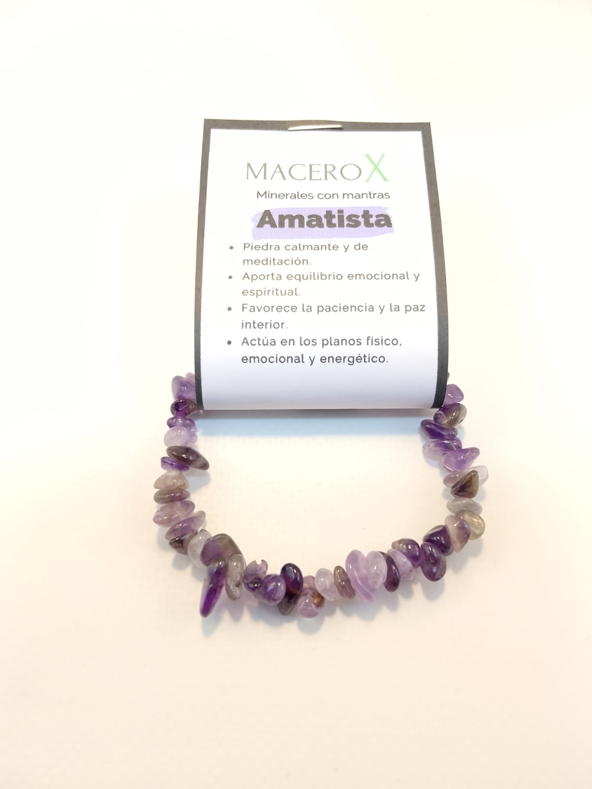 Pulsera piedra irregular Amatista Macerox Pulsera piedras