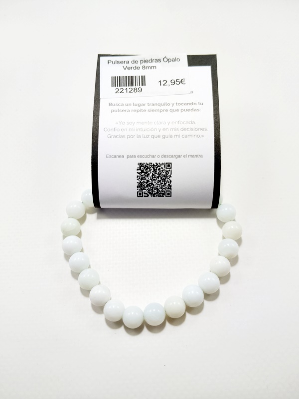 Pulsera de piedras Ópalo Verde de 8mm