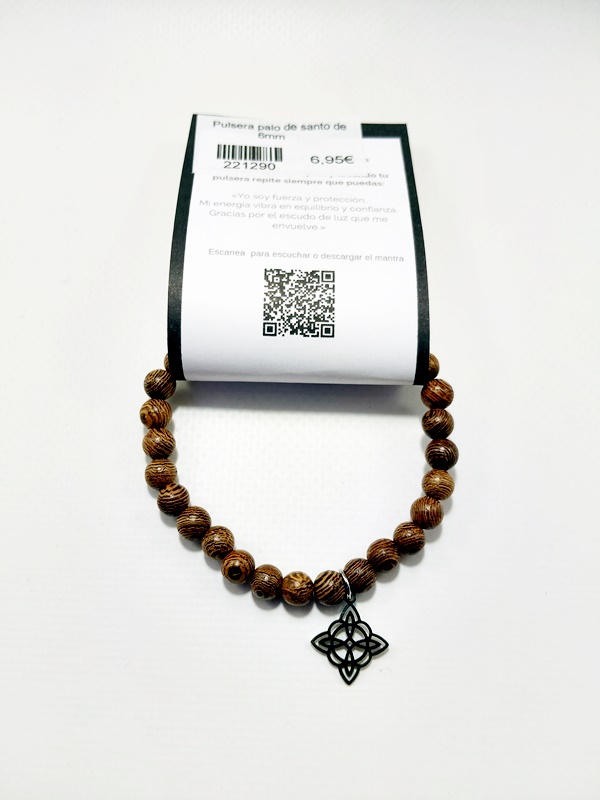 Pulsera Palo de Santo 6mm