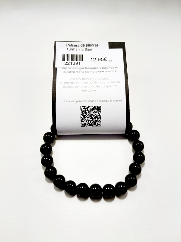 Pulsera de piedras Turmalina de 8mm