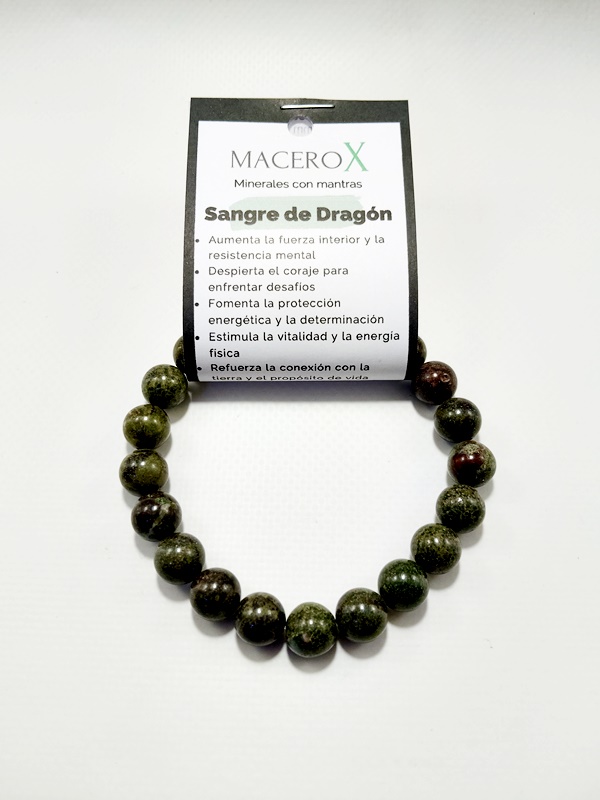 Pulsera de hombre Sangre de Dragón 10mm Macerox Pulsera de hombre Sangre de Dragón 10mm