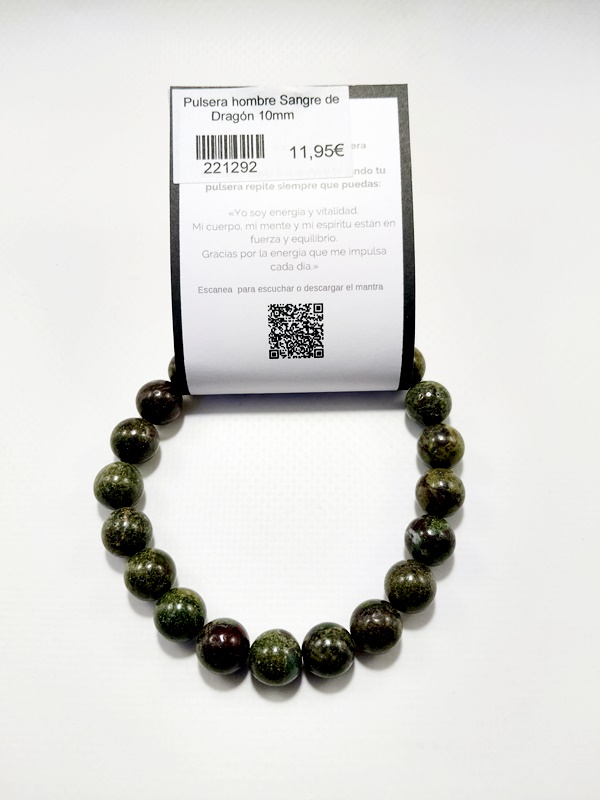 Pulsera de hombre Sangre de Dragón 10mm