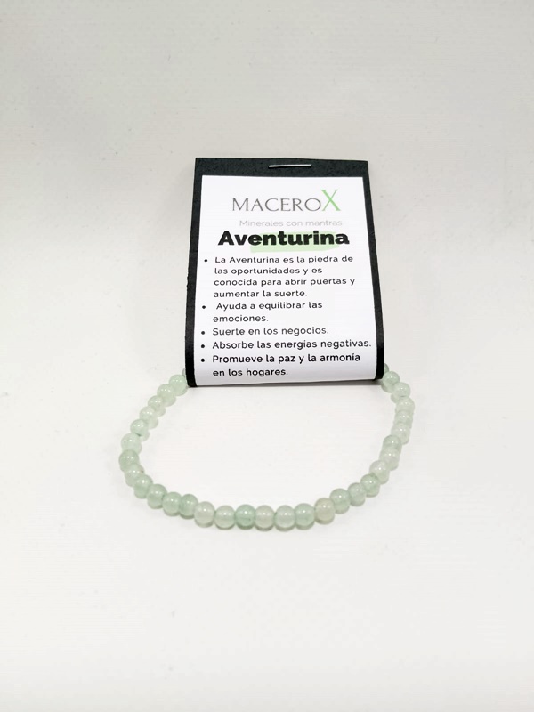 Pulsera de piedras Aventurina 4mm Macerox Pulsera de piedras