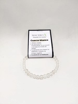 Pulsera de piedras elástica Cuarzo blanco