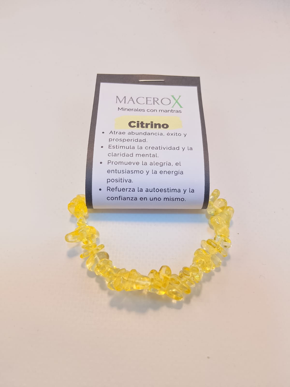 Pulsera de piedra irregular Citrino Macerox Pulsera de piedra