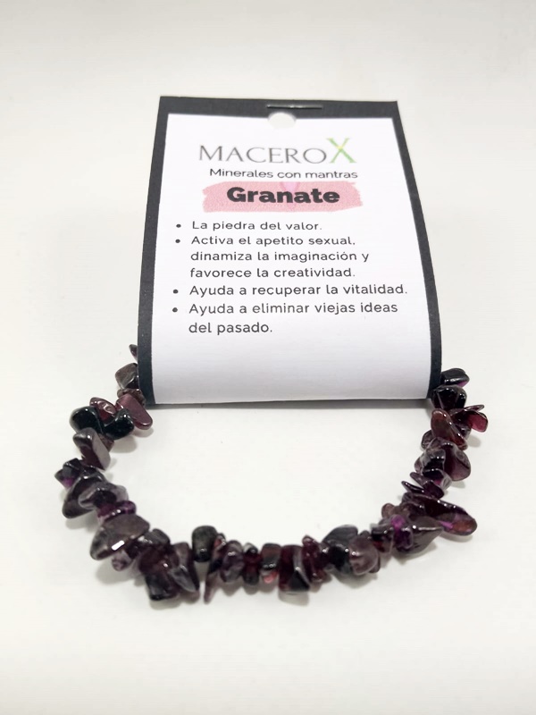 Pulsera de piedras irregulares Granate Macerox Pulsera de piedras