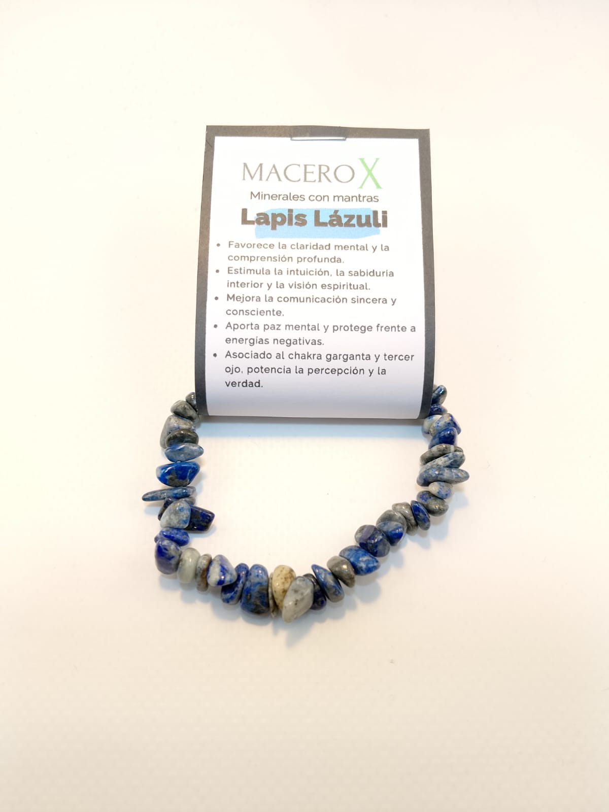 Pulsera de piedra irregular Lapislázuli Macerox Pulsera de piedras