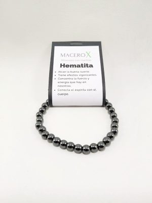 Pulsera de piedras elástica Hematita