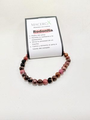 Pulsera de piedras Rodonita