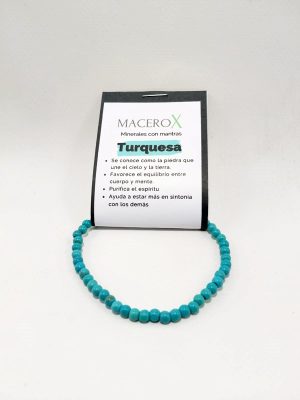 Pulsera de piedras elástica Turquesa