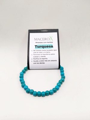 Pulsera de piedras elástica Turquesa