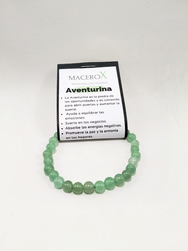 Pulsera de piedras Aventurina 6mm Macerox Pulsera de piedras