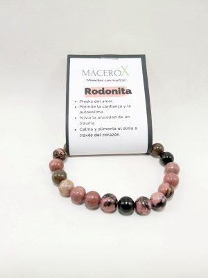 Pulsera de piedras Rodonita
