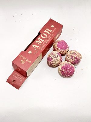 Esfera orgánica de incienso Amor con rosas y frutos rojos Macerox