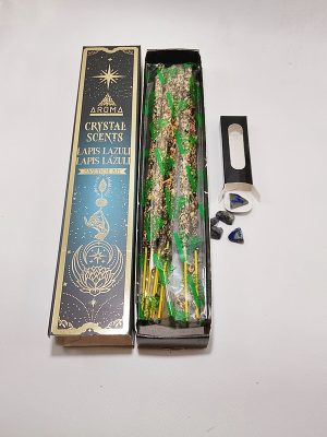 Incienso orgánico Aroma Crystal Lapis Lázuli con muestras de mineral