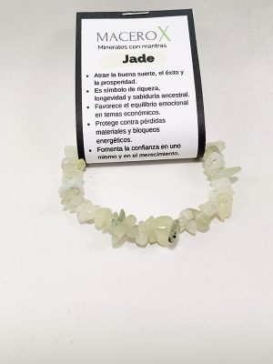 Pulsera de piedra irregular Jade-abundancia y prosperidad