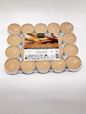 Pack 20 velas de té aromáticas Canela en Rama macerox hogar