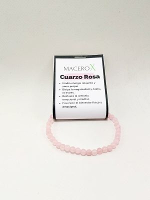 Pulsera de Cuarzo Rosa de 4mm – Amor Propio, Ternura y Sanación del Corazón