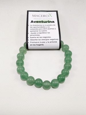 Pulsera de hombre aventurina 10mm calma y equilibrio emocional macerox