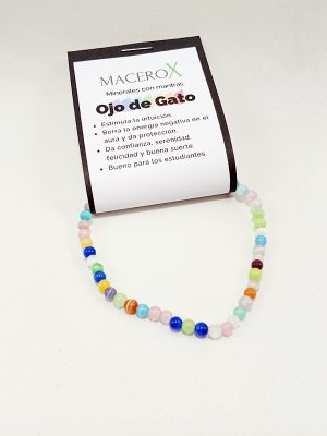 Pulsera de ojo de gato 4mm diseño minimalista claridad mental macerox