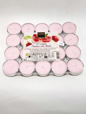 Pack 20 velas de té aromáticas Fresas con Nata macerox fragancia dulce