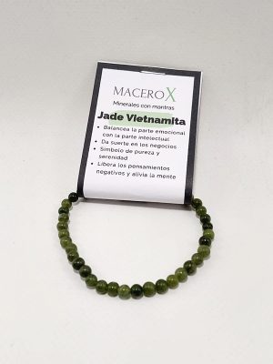 Pulsera de jade vietnamita natural para abundancia y éxito - Macerox