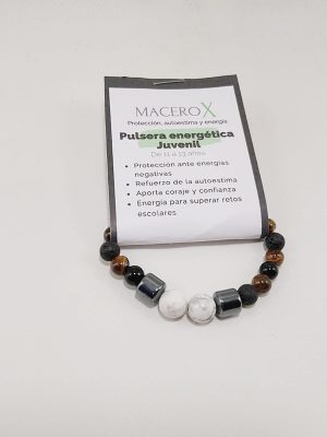Pulsera protección juvenil multimineral con Ojo de Tigre y Howlite macerox