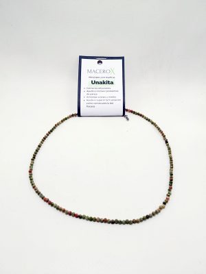 Gargantilla de Unakita Facetada 3mm– Equilibrio, Sanación de Pareja y Calma Emocional