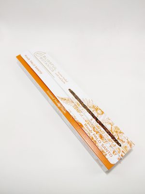 Caja de incienso artesanal Blissful Botanics Woody Palo Santo cargado con hierbas reales