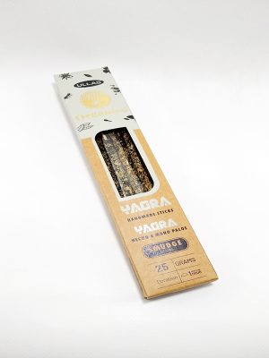 Caja de incienso orgánico Ullas Yagra de 25 gramos hecho a mano para prosperidad macerox