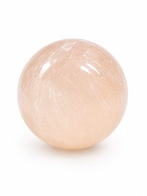 Esfera Pequeña de Selenita Naranja - Vitalidad, Creatividad y Limpieza Energética