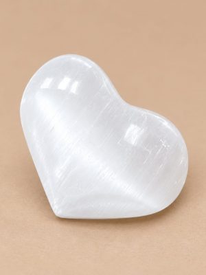 Corazón de Selenita Natural - Amor Puro, Paz Interior y Limpieza Energética