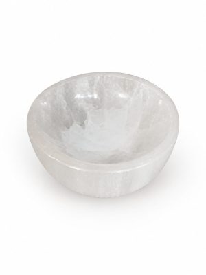Cuenco de Selenita Natural 6cm - Limpieza Energética, Recarga y Luz